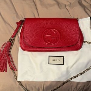Red Gucci cross body bag